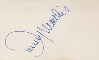 Johnny Mathis autograph