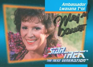 Majel Barrett autograph