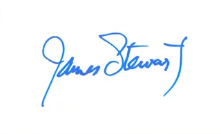 James Stewart autograph