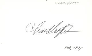 Chris Kraft autograph