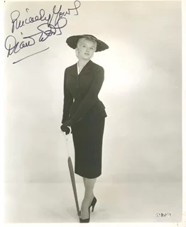 Diana Dors autograph