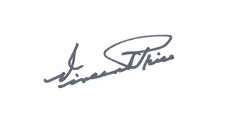 Vincent Price autograph