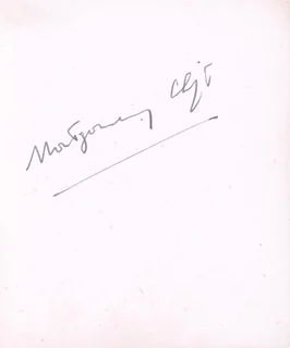 Montgomery Clift autograph