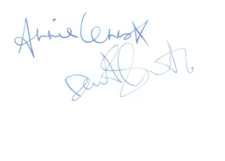 Eurythmics autograph