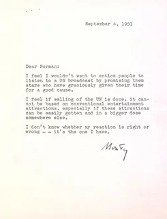 Montgomery Clift autograph