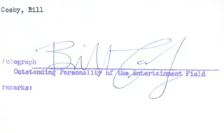 Bill Cosby autograph