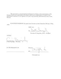 Christopher Lee autograph