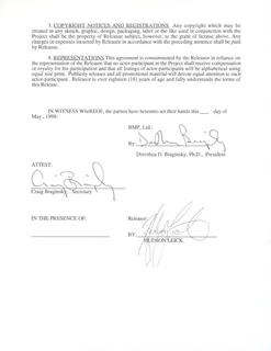 Hudson Leick autograph