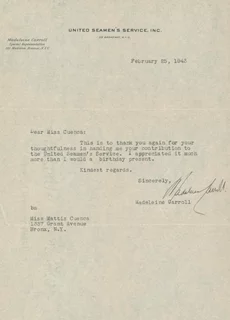 Madeleine Carroll autograph