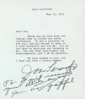 Joan Crawford autograph