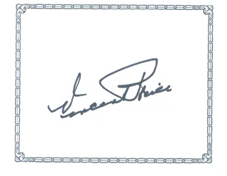 Vincent Price autograph