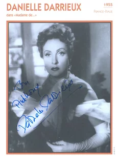 Danielle Darrieux autograph