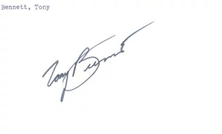 Tony Bennett autograph