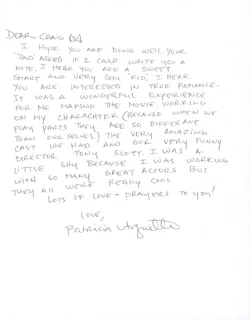 Patricia Arquette autograph