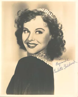 Paulette Goddard autograph
