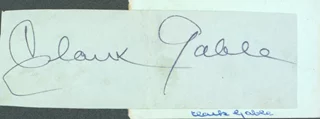 Clark Gable autograph