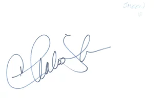 Charlie Sheen autograph