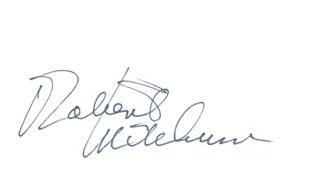 Robert Mitchum autograph