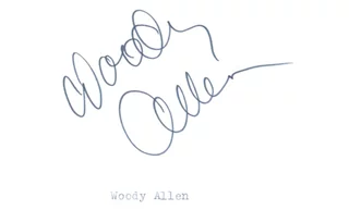 Woody Allen autograph