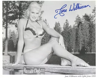June Wilkinson autograph