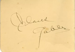 Clark Gable autograph