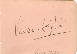 Vivien Leigh autograph