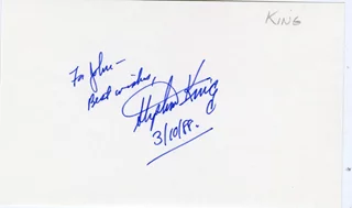 Stephen King autograph