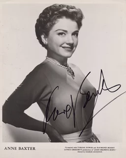 Anne Baxter autograph