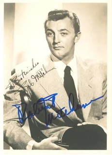 Robert Mitchum autograph