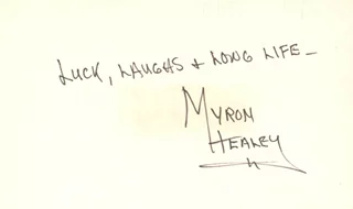 Myron Healey autograph