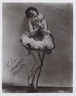 Myrna Loy autograph