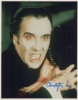Christopher Lee autograph