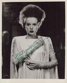 Elsa Lanchester autograph