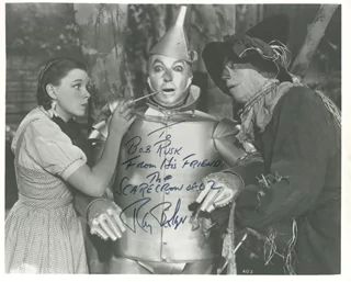 Ray Bolger autograph
