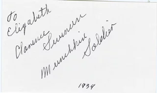 August Clarence Swenson autograph
