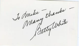 Betty White autograph