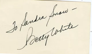 Betty White autograph