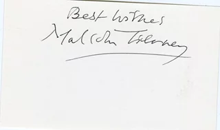 Malcolm Tierney autograph