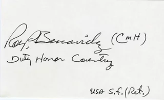 Roy Benavidez autograph