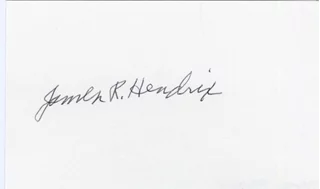 James Hendrix autograph