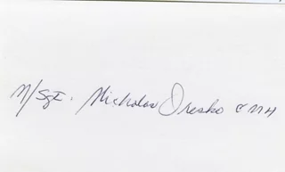 Nicholas Oresko autograph