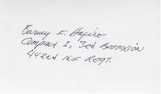 Barney Hajiro autograph