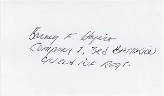 Barney Hajiro autograph