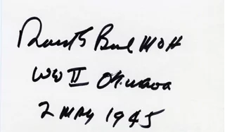 Robert Bush autograph