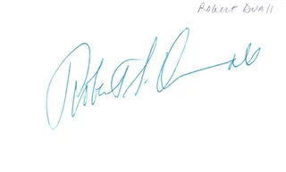 Robert Duvall autograph