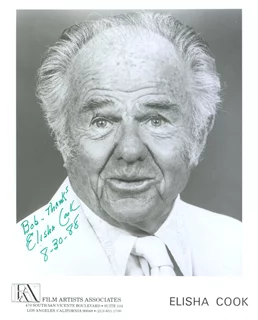 Elisha Cook autograph