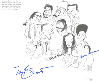 Tony Bennet and Lena Horne autograph