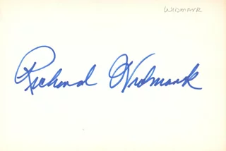 Richard Widmark autograph