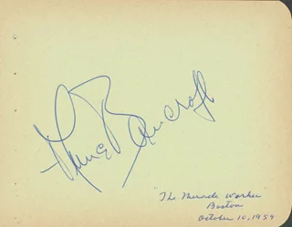 Anne Bancroft autograph
