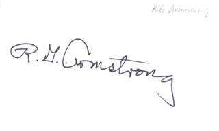 R.G. Armstrong autograph